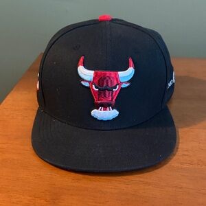 Black and Red Chicago Bulls SnapBack